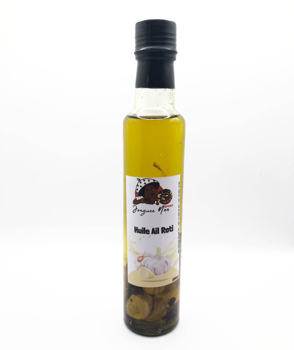 Huile aromatisé ail roti